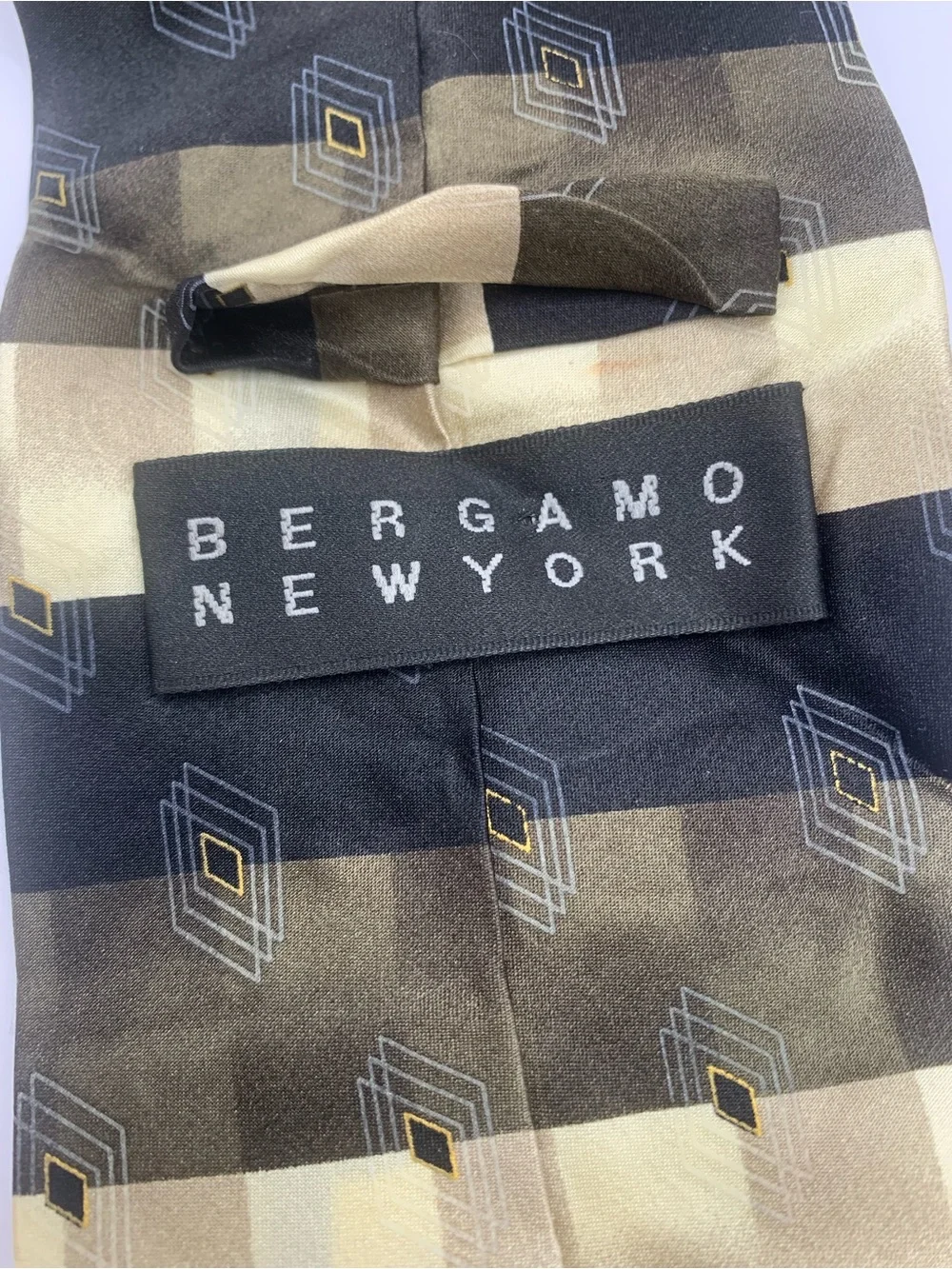 Classic Black and Gold Checked Men's Dress Tie 62” x 4” Long Tie Business